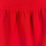 Cynthia Rowley  Red A-Line Ribbed Skirt Size Medium Women's Stretch Waist Photo 3