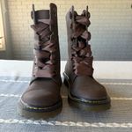 Dr. Martens Yuba Boots Brown Combat Ribbon Laces Photo 6