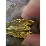Women's vintage Rene' Gouin cicada Brooch Pin Gold Photo 6