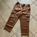 Loft  Petite cargo pants in satin NWT Photo 0