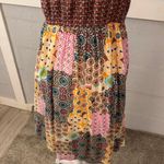 Mlle Gabrielle Mlle Gabriella Boho Chic Floral Hippie Summer Midi Dress SZ Small Elastic Bust Photo 4