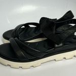 Franco Sarto Urla sandals black white womens size 10 trendy modern casual Photo 2