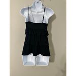 Seed Heritage XS Black Ruffle Tiered Cami Top V Neck Adjustable‎ Straps Photo 3