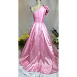 Mac Duggal  One Shoulder Large Bow Pleated Gown Ice Pink 2 Photo 10