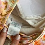 Kona Sol  One Piece Swimsuit Floral Pink Orange Lightly Padded Ruched Size L Photo 6