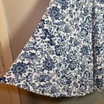 Francescas Women Pants Small Blue White Wide Leg Paisley Stretch Vacation Travel Photo 3