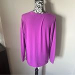 Beyond Yoga  Brushed Knit V-Neck Sweatshirt Soft Comfy Purple Xsmall oversized Photo 5