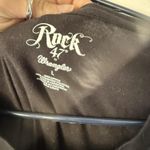 Wrangler Rock 47 by Shirt Large Black Silver Cross Graphic 3/4 Sleeve Top Grunge Photo 3