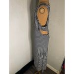 Rouge Collection Cold Shoulder Striped Maxi Dress 1X Plus Size Barbie Preppy Black Photo 2