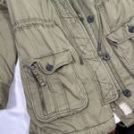 Abercrombie & Fitch Sherpa Lined Anorak Jacket Coat Womens Small Tan Photo 4