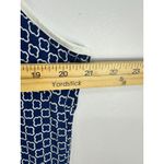Ann Taylor Dress XXL Navy Geometric Fit Flare Preppy Quiet Luxury Coastal Chic Photo 5