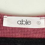 Able Sweater Dress Women's Small Burgundy Texture Knit Geometric Button Cuffs Red Photo 4