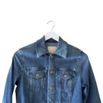 AG Adriano Goldschmied Classic Dark Blue Stretchy Jeans Denim Jacket SZ S#2524 Photo 2