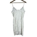 Lulus Lace Dress Womens L White Floral Cotton Mini Scallop Hem Bridal Formal Size L Photo 3