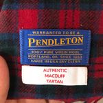 Pendleton  Vintage Wool Red, Black, & Blue Plaid Scarf Authentic Macduff Tartan Photo 3