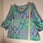 Ruby Rd Bali Eyelet Knit Top Size XL Paisley V Photo 10