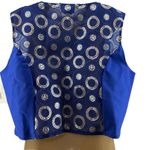 Henderson's Cowgirl Junk Blue Silver Sequin Circle Buckle Crop Show Vest Size 2X Photo 5