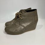 Toms metallic desert‎ wedge Booties size 7.5 Photo 2