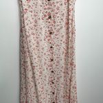 Ganni Printed Georgette Button-Front Slip Dress in Egret Womens Midi Size Small Photo 4