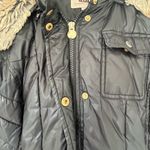 Laundry by Design Black Puffer Jacket Removable Faux Fur Hood Women’s Size Small Photo 2