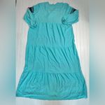 Al Khan Aqua Embroidered Long Sleeve Maxi Dress E31 Blue Size XXL Photo 2