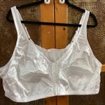 Woman Within New Front Close Wireless Satin Bra Comfort Choice  White Size 46G Photo 1