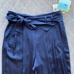 CeCe  polyester high waisted navy blue pant wedding guest date night church Photo 2