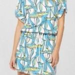 Lilly Pulitzer Raquel Beach Club Docksider Blue Sailboat Tie Waist Dress Size XS Photo 0