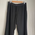 Akris Women's Wool Black Dress Pants Size 10 Straight Leg Photo 1