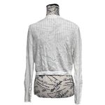 Vtg Y2K Madden NYC Women’s White Cotton Crochet Cardigan Size L Button Front Size L Photo 4