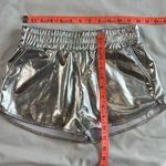 Women's Small Silver Rave Shorts Stretch Waist Festival Ready Puipkino Photo 3