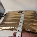 Think Royln Rose Gold Metallic Quilted Wristlet Orange Photo 4