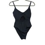 ANDIE NWT  The Samoa One Piece Swimsuit V Neck Keyhole Removable Cups S Black Photo 1