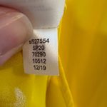 Loft  Long Sleeve‎ Ruffle Sleeve V-Neck Blouse Top Size Medium Mustard Yellow Photo 4