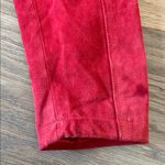 Clio Petites Cherry Red Suede Leather Jacket Size 12 Photo 13