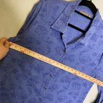 IVY Grandma Print VTG Vintage Floral Button Down Top Periwinkle Blue Long Sleeve Size XL Photo 5