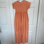 Free People NWT  Sz S CARISSA TEE DRESS MAXI TEE SHIRT DRESS IN 🍑 PEACH Photo 4