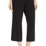 Eileen Fisher System Silk Black Georgette Crepe Cropped Pants Size Large NWT Photo 0
