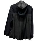 ZARA  Womens Black Pleated Back Hoodie Sweatshirt With Kangaroo Pocket Size M Photo 1