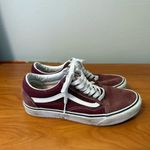 Vans ‎ Old Skool Low Maroon Suede Canvas Sneaker Lace Up Monochrome Skater W9.5 Photo 2