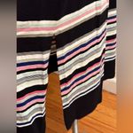 White House | Black Market  strapless Black Multi Color Stripes Slits Both Side SZ Photo 7