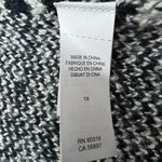 Lucky Brand Shawl Cardigan Open Black White Geometric Sweater Women’s 1X Warm Photo 13