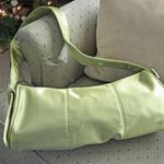 NEW Light Green Satin Baguette Shoulder Bag Handmade Vintage Chic Photo 1