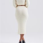 House Of CB MISHKA CREAM SOFT BOUCLE KNIT MIDI SKIRT, SIZE XS Photo 9