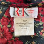 Vintage Romantic Goth Black Red Floral Whimsygoth Midi Maxi Shift Dress 10 / M Size M Photo 6