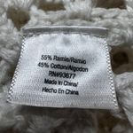 a.n.a  Women's 1X Cream‎ Crochet Knit Open Front Cardigan Shrug Sweater Top fairy Photo 2