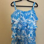 Fit 4 U Floral Flattering Slimming Tiered Swimdress Romper Size 22W NWT Blue Photo 1