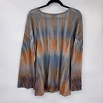 World Unity Sweater Womens XL Brown Boho Hippie Fairy Sparkle Flare Sleeve Photo 7