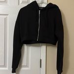 Pretty Little Thing Shape Black Zip Front Long Sleeve Hoodie Photo 0