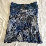 Vintage Mixed Lace Up Midi Skirt Size 8 Photo 0